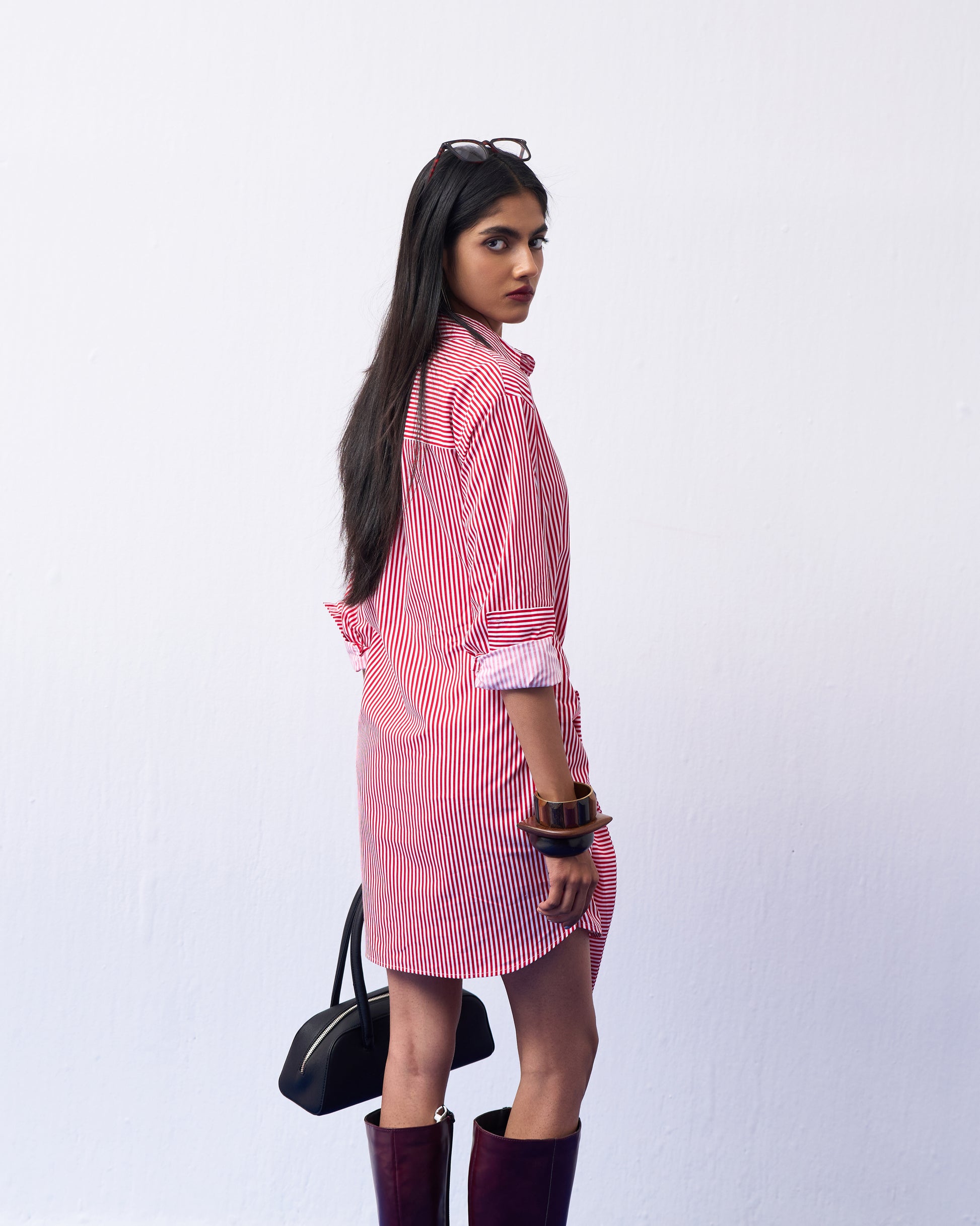 Curve Dress- Marine Red