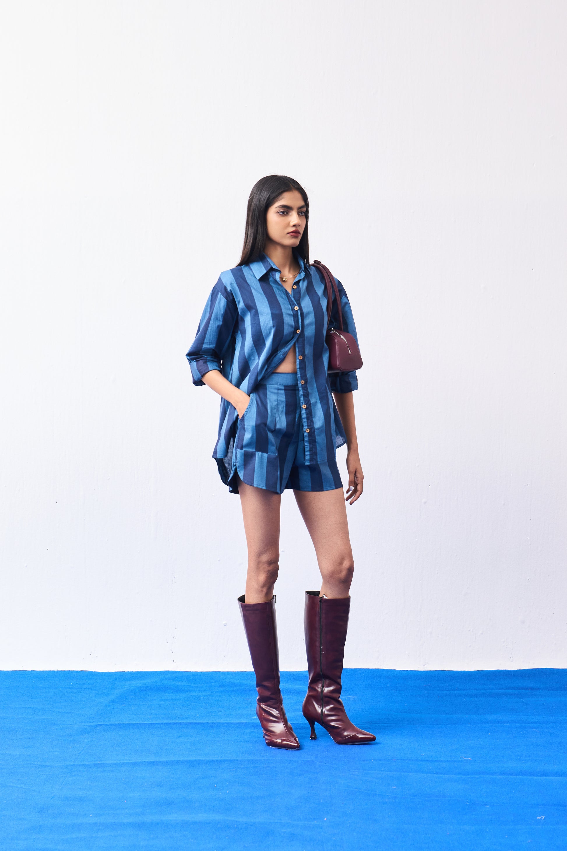Jaipur Shirt- Midnight Blue Stripes