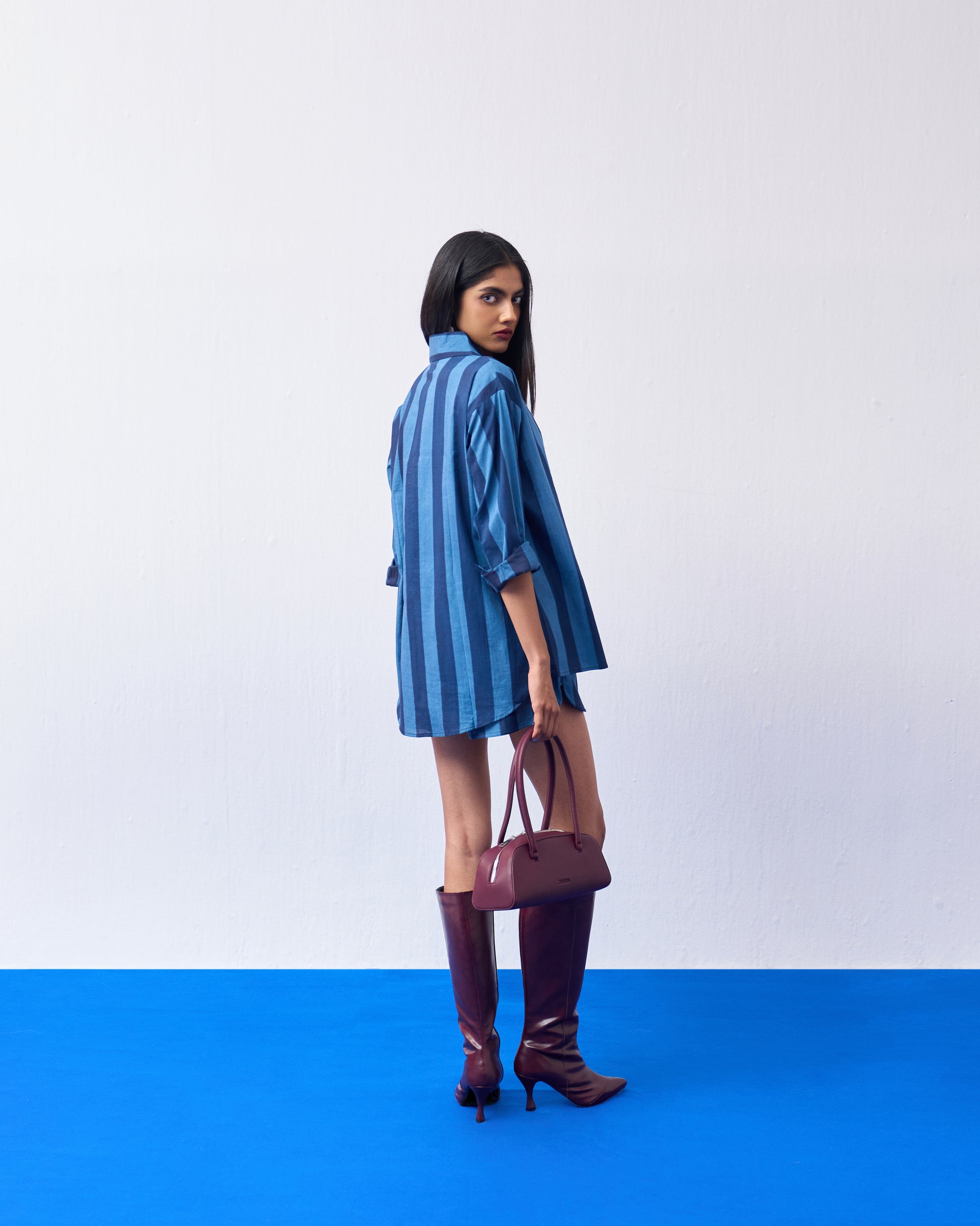 Jaipur Shirt- Midnight Blue Stripes