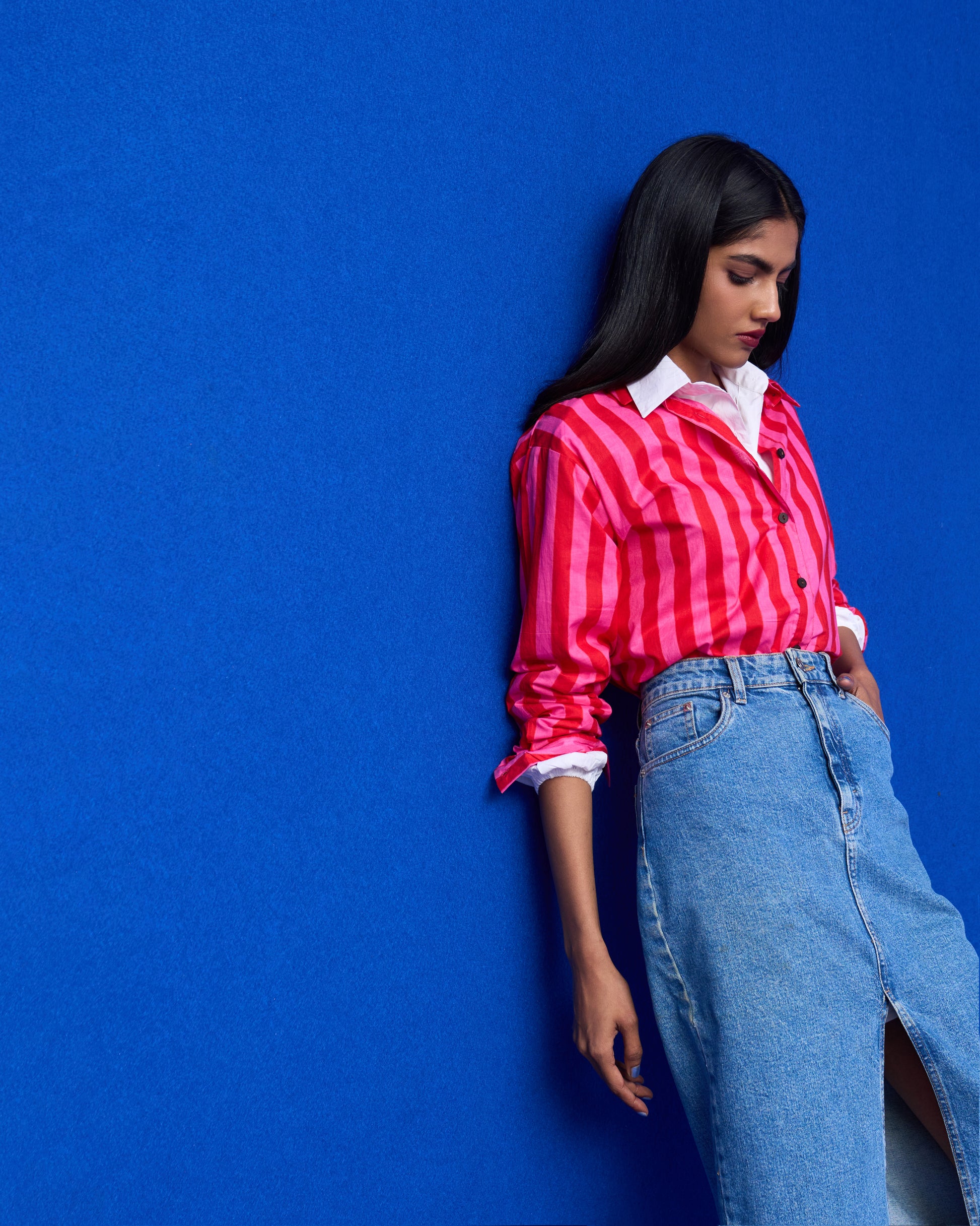 Jaipur Shirt- Wild Berry Stripes
