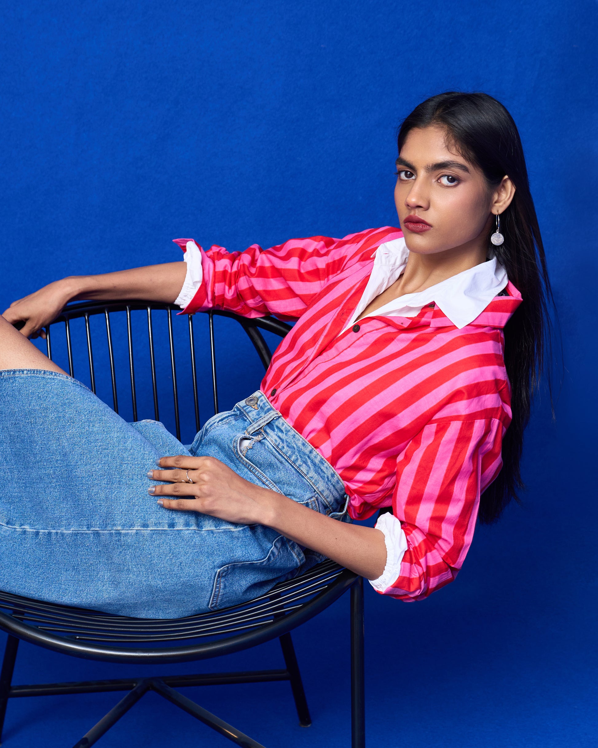 Jaipur Shirt- Wild Berry Stripes