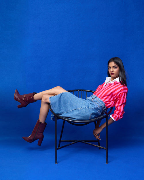 Jaipur Shirt- Wild Berry Stripes