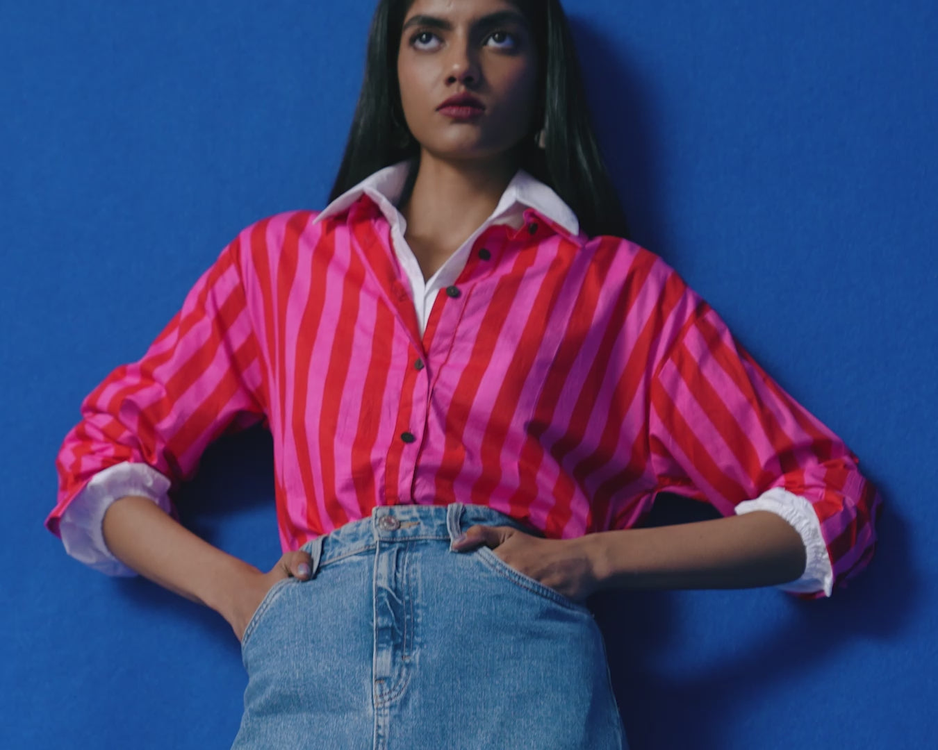Jaipur Shirt- Wild Berry Stripes